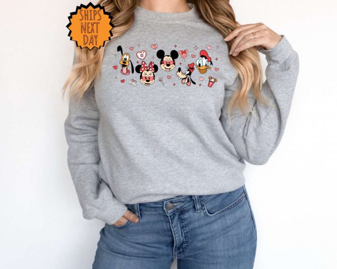 Valentine Mickey And Friends Sweatshirt, Mickey Valentine Hoodie, Disneyland Valentine Shirt, Valentine Day Shirt, Valentine Love Sweatshirt