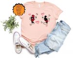 Valentine Mickey and Minnie Kiss Shirt, Disney Heart Valentines Day Shirt, Disneyworld Valentines Love Shirt, Disney Matching Gift Shirt