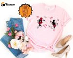 Valentine Mickey and Minnie Kiss Shirt, Disney Heart Valentines Day Shirt, Disneyworld Valentines Love Shirt, Disney Matching Gift Shirt