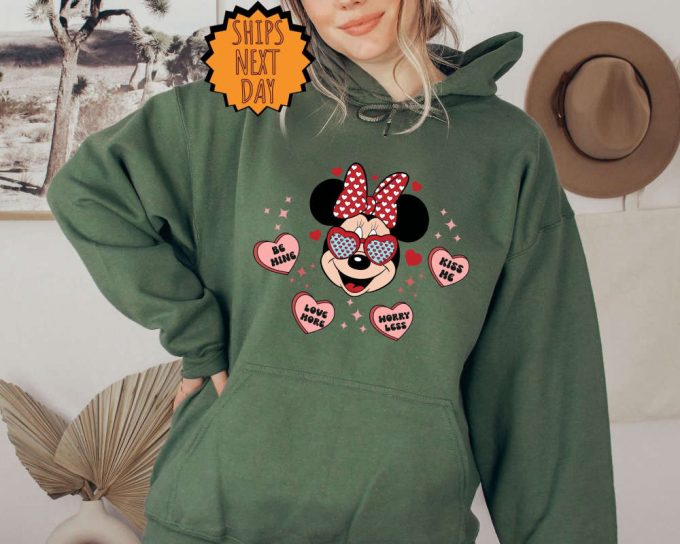 Valentine Mickey Minnie Sweatshirt, Disney Valentine Couple Sweatshirt, Valentine'S Day Hoodie, Disneyland Valentine Shirt, Disney Trip Tee 2