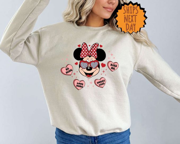 Valentine Mickey Minnie Sweatshirt, Disney Valentine Couple Sweatshirt, Valentine'S Day Hoodie, Disneyland Valentine Shirt, Disney Trip Tee 3