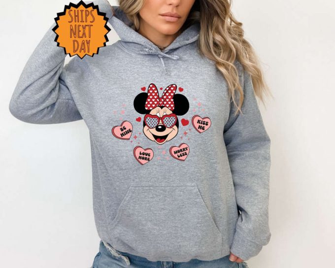 Valentine Mickey Minnie Sweatshirt, Disney Valentine Couple Sweatshirt, Valentine'S Day Hoodie, Disneyland Valentine Shirt, Disney Trip Tee 5