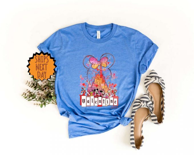 Valentine'S Day Mickey And Friends Shirt, Disneyland Valentines Day Shirt, Valentines Disney Family Tee, Disney Castle, Valentine Gift Shirt 7