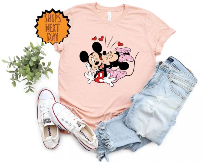 Valentine'S Day Mickey And Minnie Love Shirt ,Disney Couples Love Shirt, Disneyland Heart Shirt, Disney Valentine'S Day, Gift For Girlfriend 2