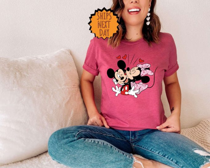 Valentine'S Day Mickey And Minnie Love Shirt ,Disney Couples Love Shirt, Disneyland Heart Shirt, Disney Valentine'S Day, Gift For Girlfriend 3