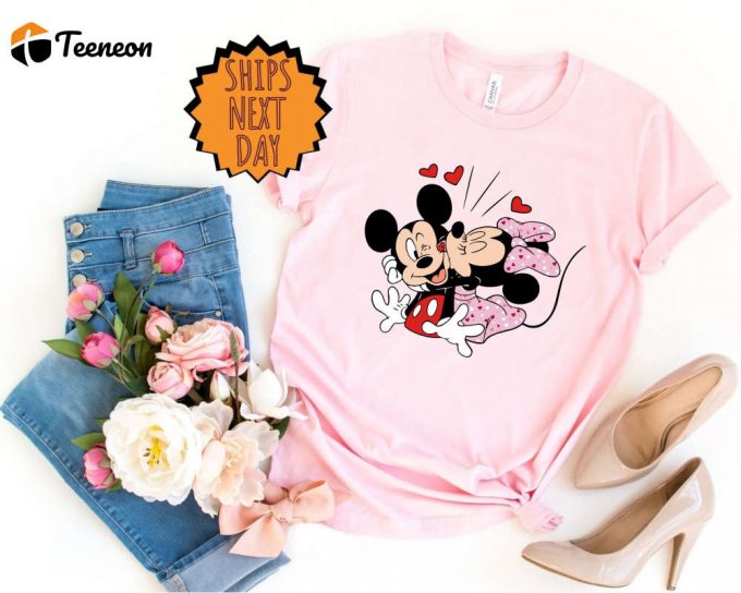 Valentine'S Day Mickey And Minnie Love Shirt ,Disney Couples Love Shirt, Disneyland Heart Shirt, Disney Valentine'S Day, Gift For Girlfriend 1