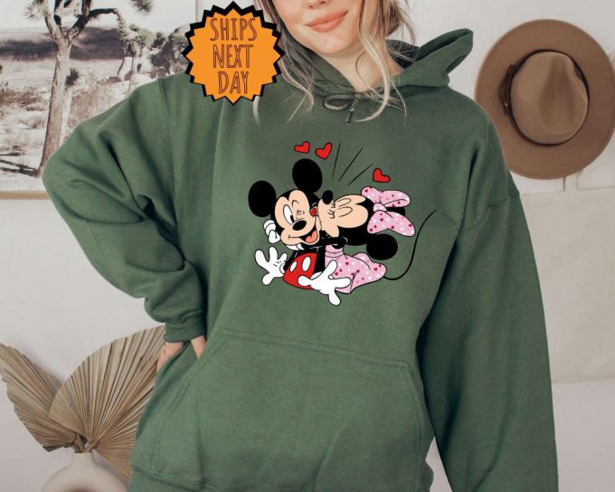 Valentine'S Day Mickey And Minnie Love Sweatshirt ,Disney Couples Hoodie, Disneyland Sweatshirt, Disney Valentine'S Day, Gift For Girlfriend 3