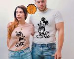 Vintage Mickey Minnie Vacation Shirt, Disney Matching Family Shirt, Disney Mickey and Minnie Sketch Shirt, Cute Disney Kids Shirt