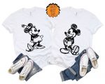 Vintage Mickey Minnie Vacation Shirt, Disney Matching Family Shirt, Disney Mickey and Minnie Sketch Shirt, Cute Disney Kids Shirt