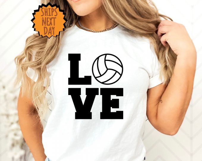 Volleyball Shirt, Volleyball Love Shirt ,Volleyball Team Gift Shirt, Volleyball Gift Shirt, Game Day Shirt, Volleyball Sport Shirt, Love Tee 2