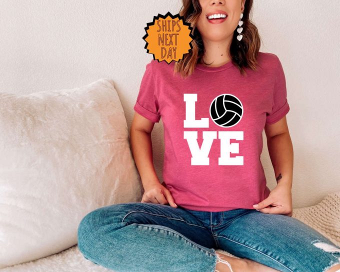 Volleyball Shirt, Volleyball Love Shirt ,Volleyball Team Gift Shirt, Volleyball Gift Shirt, Game Day Shirt, Volleyball Sport Shirt, Love Tee 6