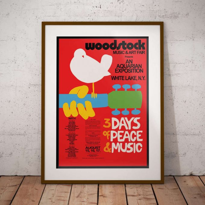 Woodstock Restored Rare Concert Poster For Home Decor Gift 2