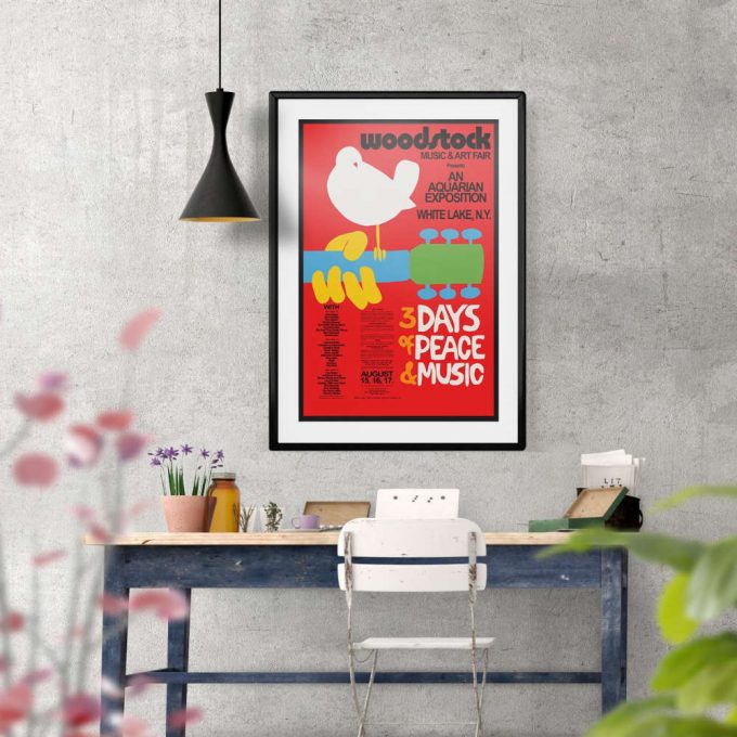 Woodstock Restored Rare Concert Poster For Home Decor Gift 3