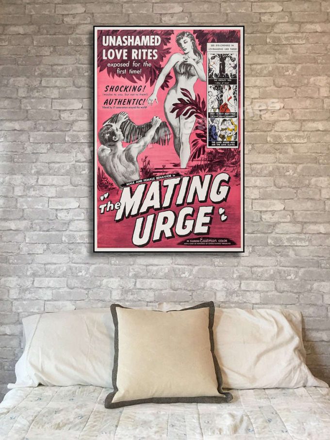 1950S Movie Poster For Home Decor Gift &Quot;The Mating Urge&Quot; Adult Vintage Style Movie 2