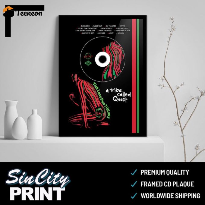 A Tribe Called Quest 'The Low End Theory' Cd Album Plaque - Hip-Hop/Rap Music Premium Matte Vertical Poster For Home Decor Gifts 1