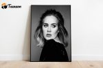 Adele Print: Elegant Black & White Poster for Home Decor Gift