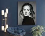 Adele Print: Elegant Black & White Poster for Home Decor Gift