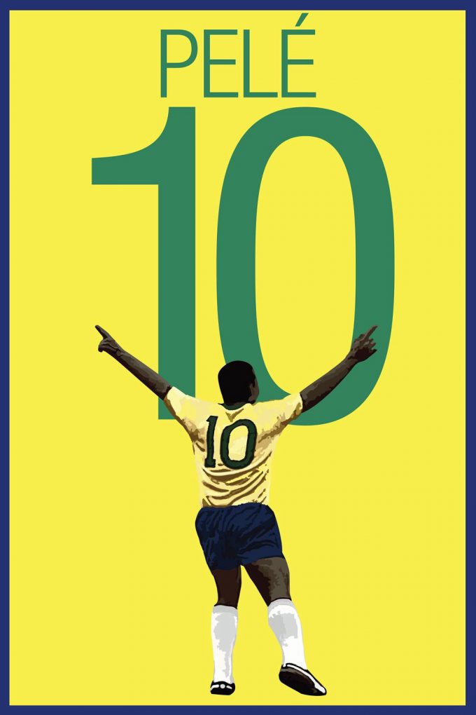 Brazil Soccer Print - Pele Poster For Home Decor Gift - Soccer Art 3