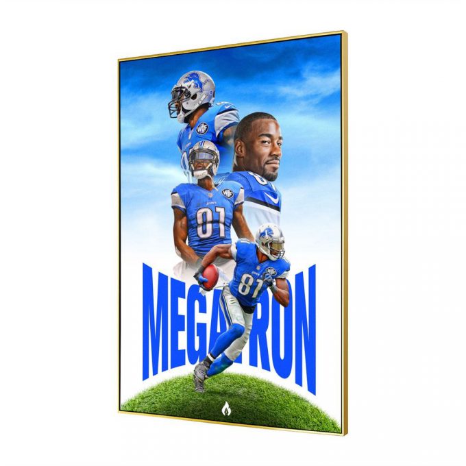 Calvin Johnson Poster For Home Decor Gift, Detroit Lions, Sports Player Print, Art Print Poster For Home Decor Gift 5