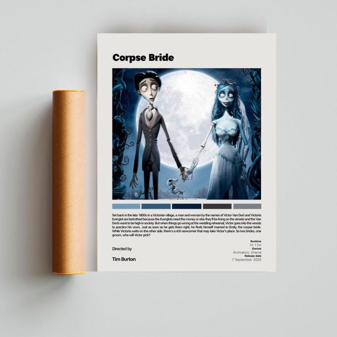 Corpse Bride | Tim Burton | Minimalist Vintage Movie Poster For Home Decor Gift 3