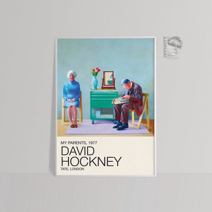 Vintage David Hockney Poster: My Parents 1977 - Home Decor Gift 2