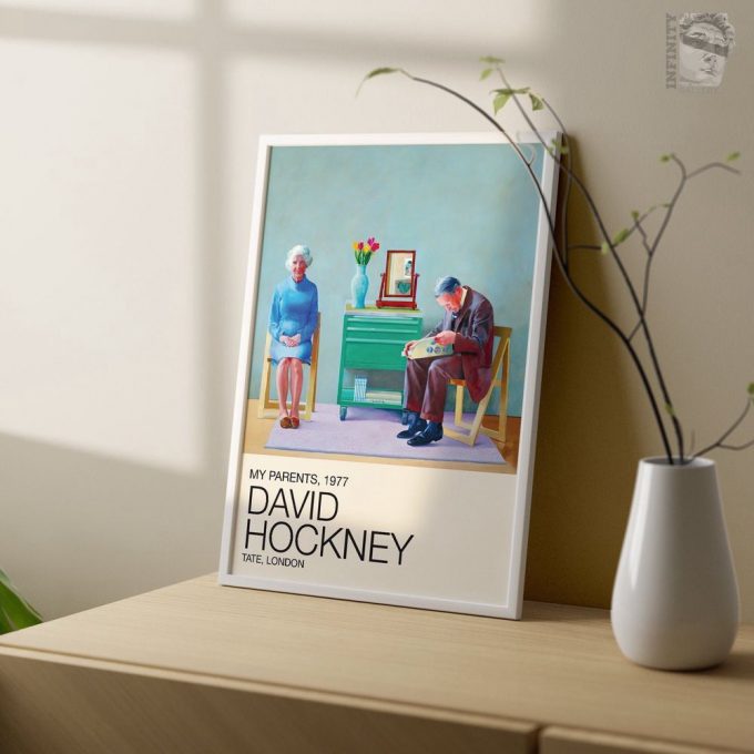 Vintage David Hockney Poster: My Parents 1977 - Home Decor Gift 3