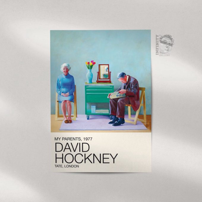 Vintage David Hockney Poster: My Parents 1977 - Home Decor Gift 4