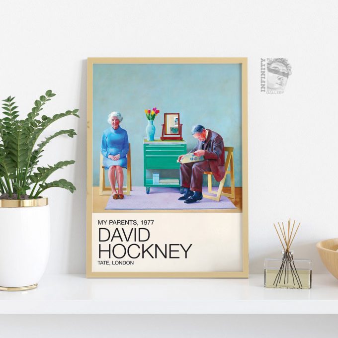 Vintage David Hockney Poster: My Parents 1977 - Home Decor Gift 5