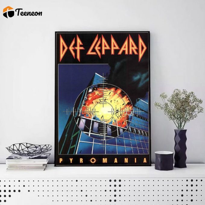 Def Leppard Pyromania Album Cover Rock Music Poster For Home Decor Gift, Def Leppard Pyromania Poster For Home Decor Gift 1
