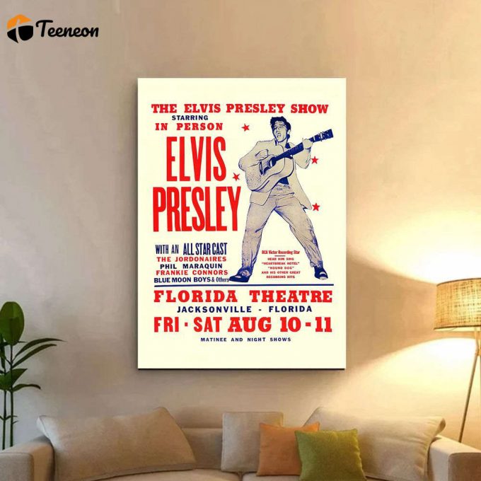 Elvis Presley Music Concert Poster - Home Decor Gift King Of Rock And Roll 1