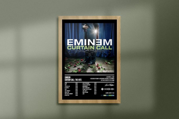 Eminem Curtain Call Poster: Stylish Home Decor Gift With Hit Songs Limited Edition 3