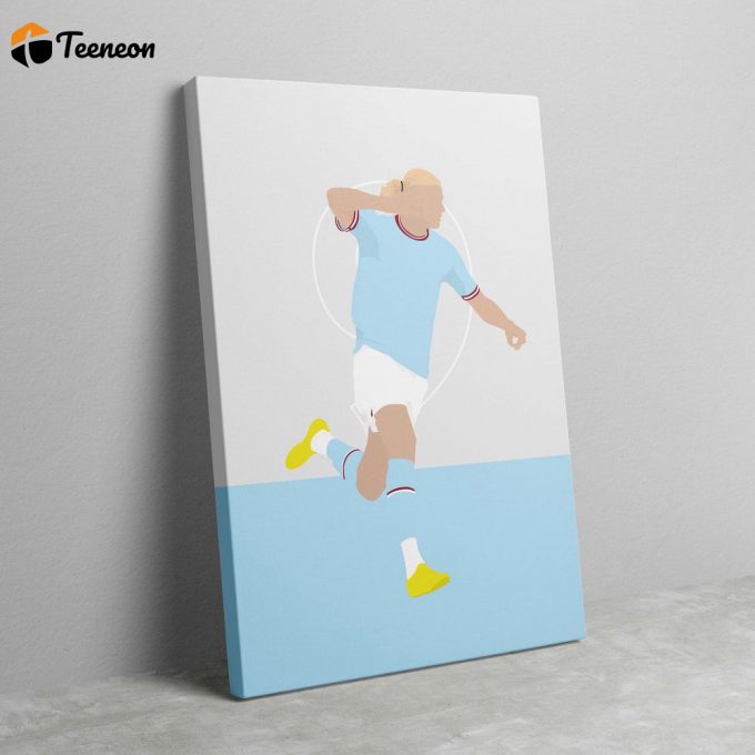 Erling Haaland Manchester City Football Poster: Stylish Home Decor Gift 1