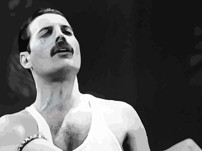Freddie Mercury Poster: Black And White Home Decor Gift 5