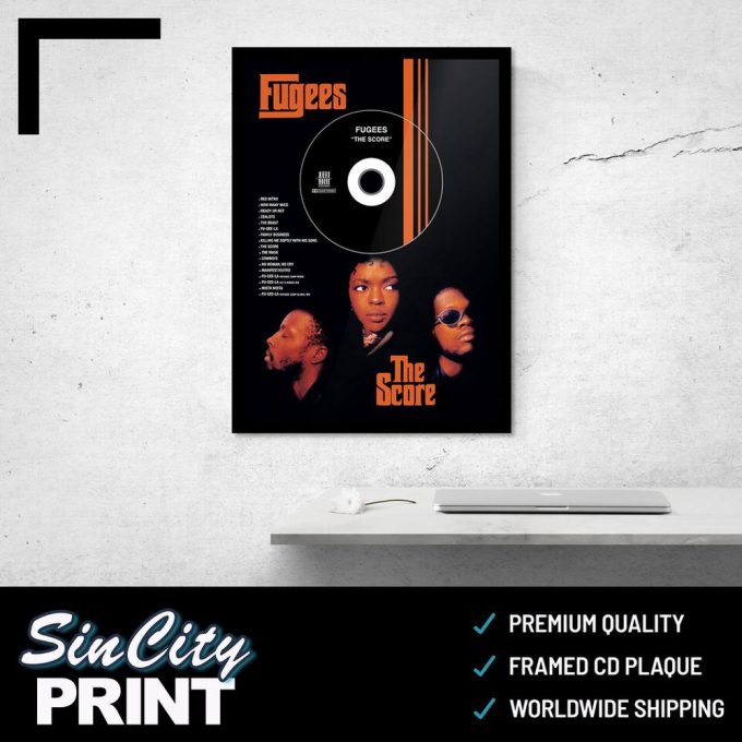 Fugees 'The Score' Cd Album Plaque - Hip-Hop/Rap Music Poster For Home Decor Gift Print 2