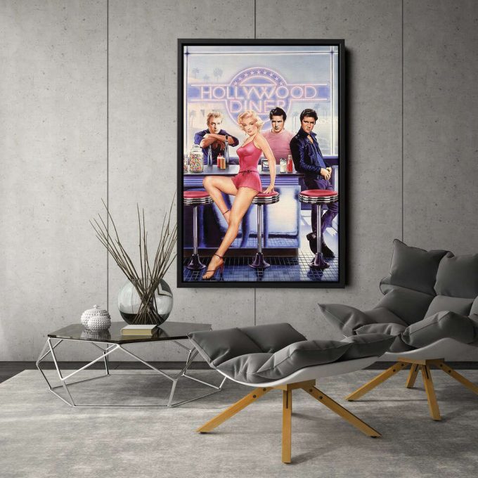 Hollywood Diner Poster For Home Decor Gift Marilyn Monroe Elvis Presley James Dean Marlon Brando Poster For Home Decor Gift 2