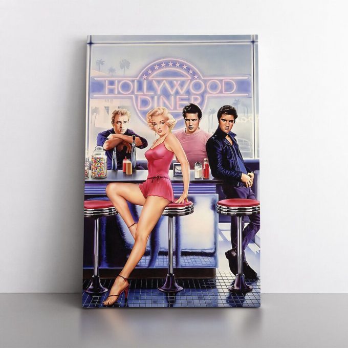 Hollywood Diner Poster For Home Decor Gift Marilyn Monroe Elvis Presley James Dean Marlon Brando Poster For Home Decor Gift 4