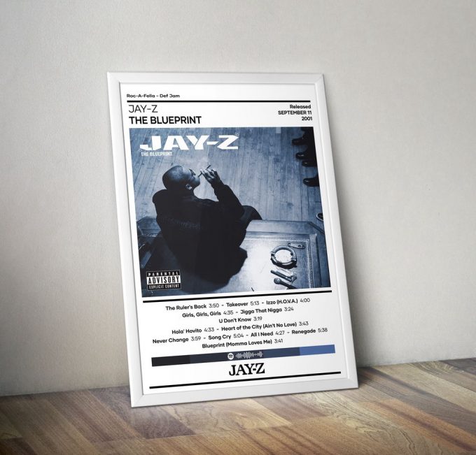 Jay-Z Blueprint Music Poster: Perfect Home Decor Gift With Album Cover Engaging Art For Your Space 2