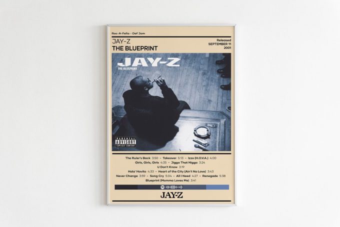 Jay-Z Blueprint Music Poster: Perfect Home Decor Gift With Album Cover Engaging Art For Your Space 3