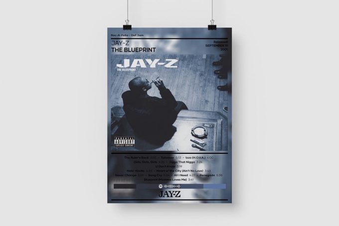Jay-Z Blueprint Music Poster: Perfect Home Decor Gift With Album Cover Engaging Art For Your Space 4
