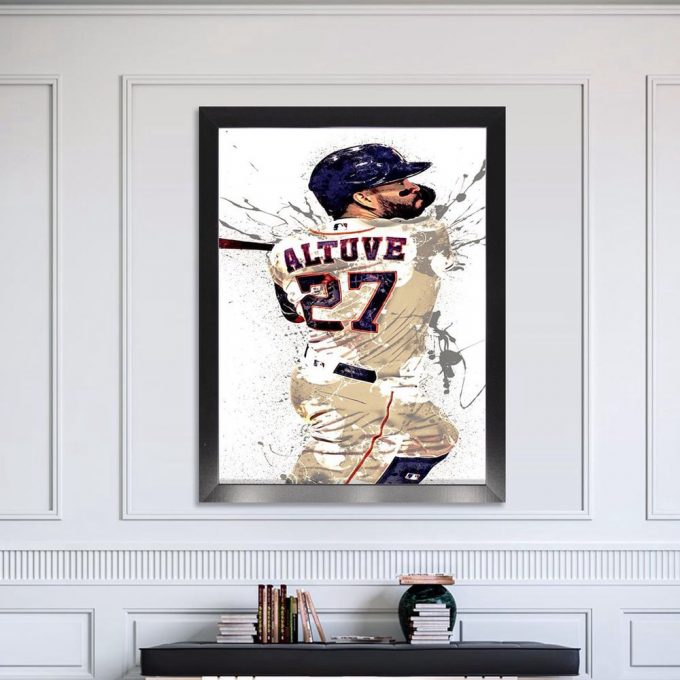 Jose Altuve Poster For Home Decor Gift, Houston Astros, Canvas Wrap, Poster For Home Decor Gift Print, Man Cave, Bar, Game Room 3