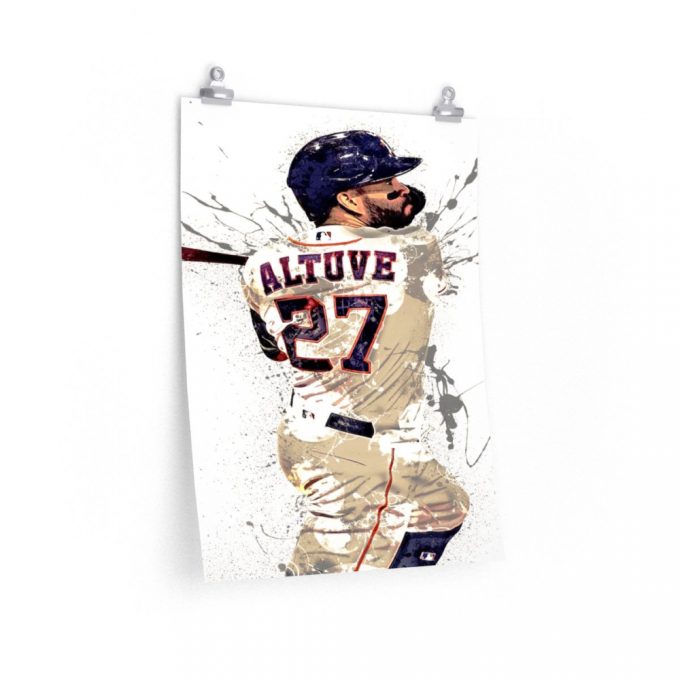 Jose Altuve Poster For Home Decor Gift, Houston Astros, Canvas Wrap, Poster For Home Decor Gift Print, Man Cave, Bar, Game Room 4