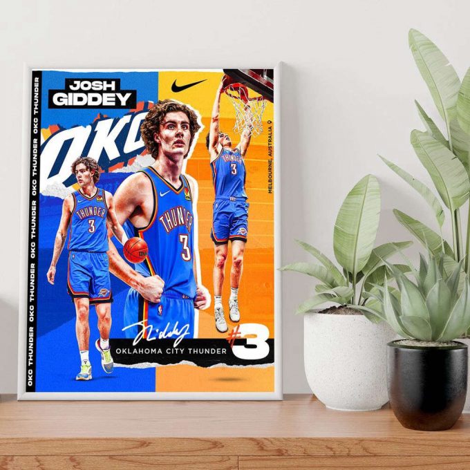 Josh Giddey Poster For Home Decor Gift, Oklahoma City Thunder 2