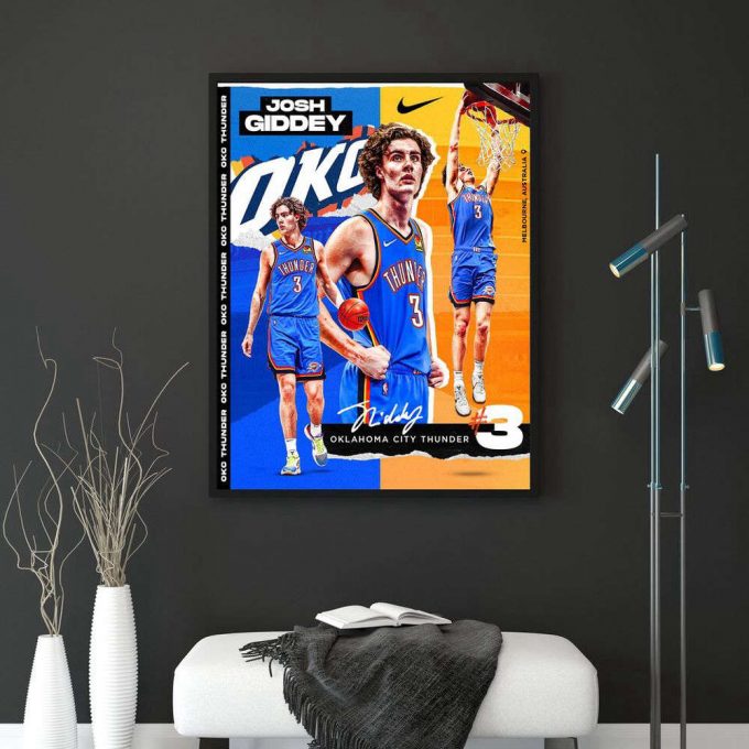 Josh Giddey Poster For Home Decor Gift, Oklahoma City Thunder 3