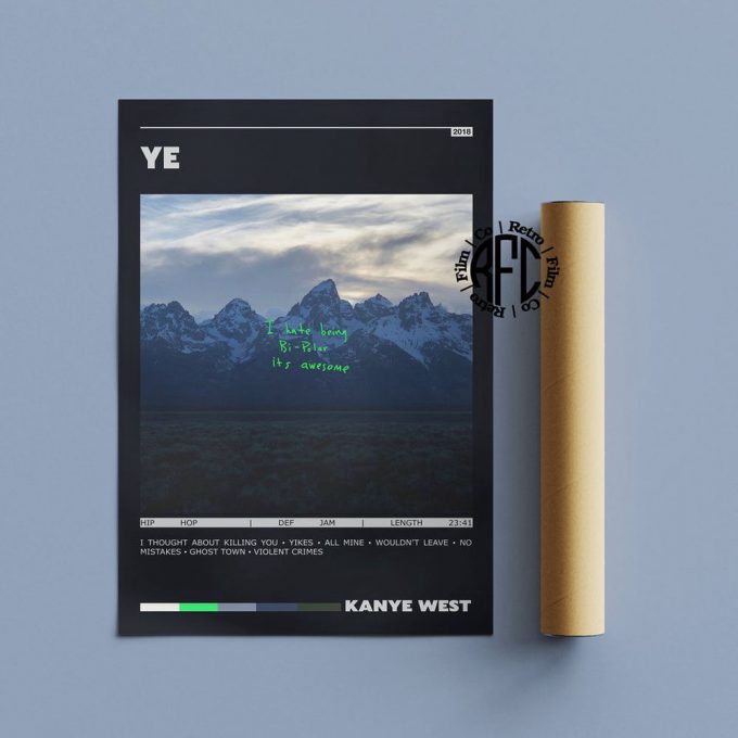 Kanye West Ye Poster For Home Decor Gift Print | Kanye West Poster For Home Decor Gift