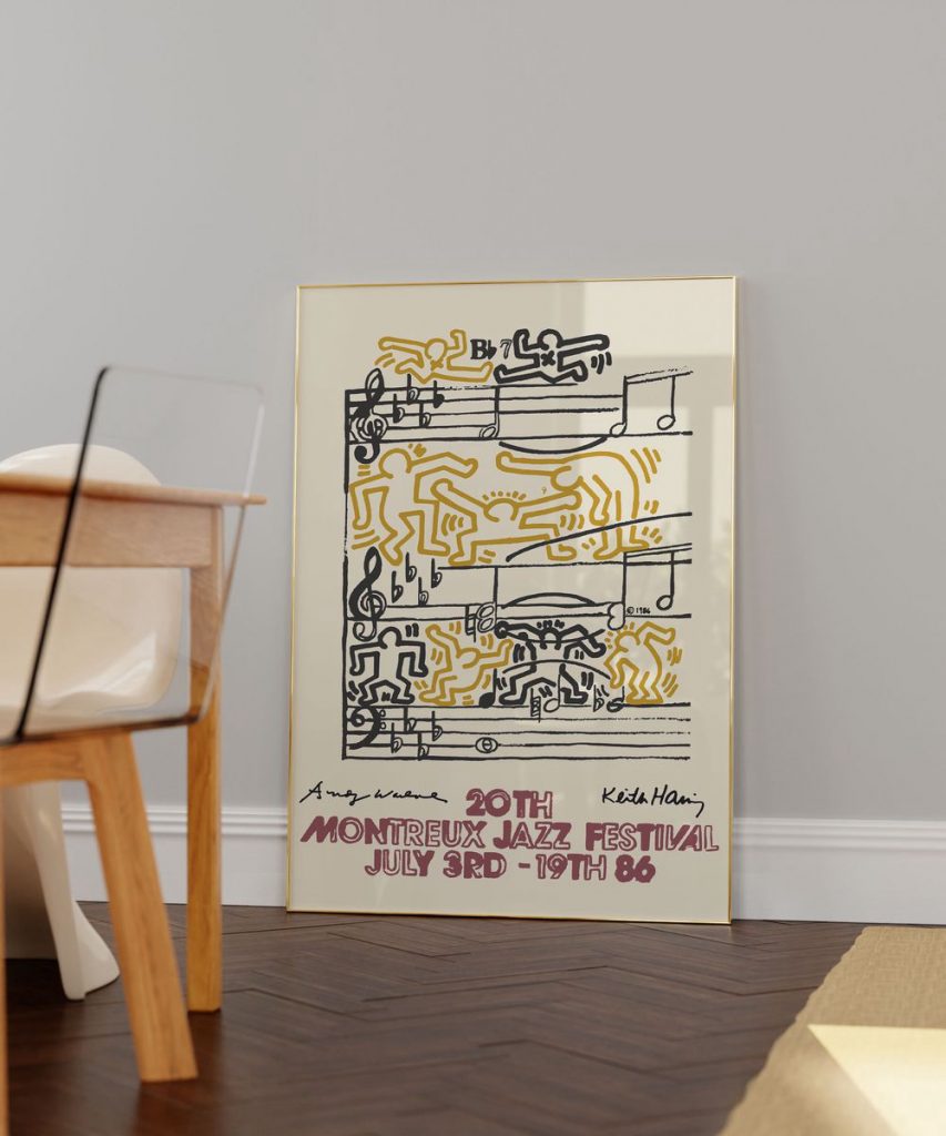 Keith Haring Jazz Festival Poster For Home Decor Gift 16