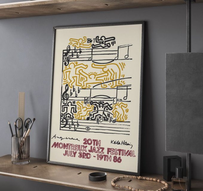 Keith Haring Jazz Festival Poster For Home Decor Gift 5