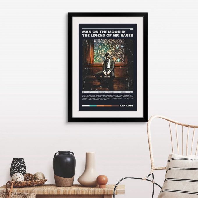 Kid Cudi Man On The Moon Ii Legend Of Mr Rager Poster For Home Decor Gift 3