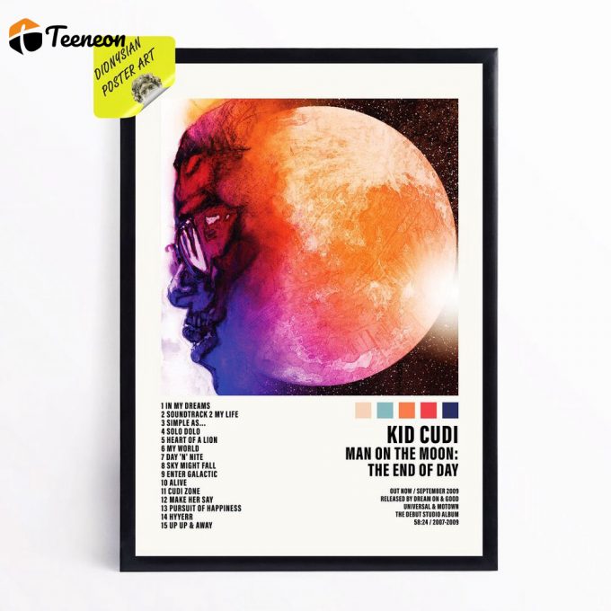 Kid Cudi, Man On The Moon The End Of Day Poster For Home Decor Gift 1
