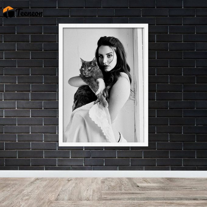 Lana Del Rey With Cat Print, Lana Del Rey Poster For Home Decor Gift, Lana Del Rey Print 1