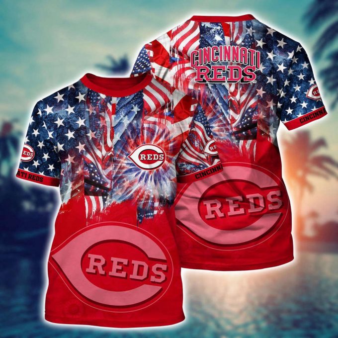 Mlb Cincinnati Reds 3D T-Shirt Hawaiian Heatwave For Fans Sports 2